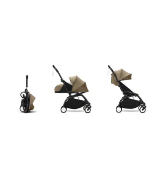 Poussette Yoyo3 - Pack 0+/6+ Toffee - cadre noir - Stokke - Marron