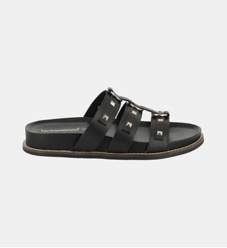 Mules plates en cuir CHYREL - Les Tropeziennes par M. Belarbi - Noir