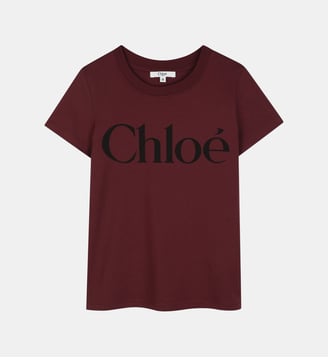 Tee-shirt manches courtes - Chloe Kids - Prune fonce
