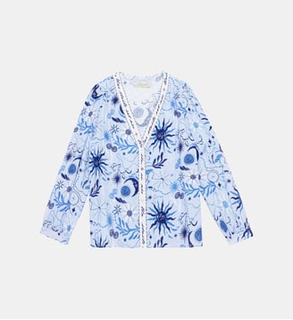 Blouse manches longues col v imprimé graphique BEDRI - La Petite Etoile - Soleil