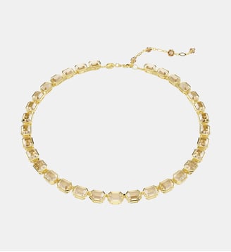 Collier Millenia, Doré à l’or 18 carats (750/1000) - Swarovski - Jaune