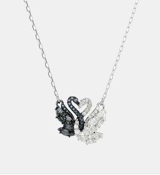 Pendentif Swan, Cygne, Noir, Finition mix de métal - Swarovski - Black
