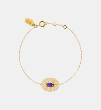 Bracelet amethyste doré -  iris - Caroline Najman - Violet