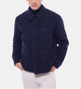 Veste en laine duffle feutrée - Fursac - Marine