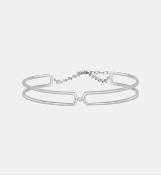 Bracelet jonc Harmonie en Argent avec diamant blanc - La Garçonne Diamant - Argent