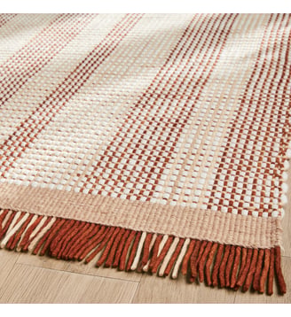 Tapis tissé main en laine - AM.PM - Brique