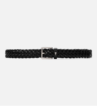 Ceinture Paris Paris tressée 30mm unisexe en cuir de veau AMI Paris