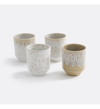 Lot de 4 tasses en grès émail réactif - La Redoute Interieurs - Multicolore