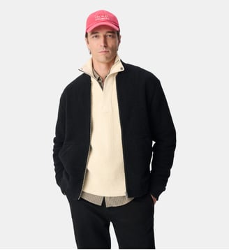 Cardigan teddy laine bouillie - Ikks - Noir