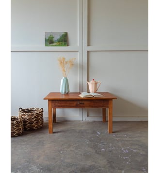 Table basse en bois Léonie N°472- Produit chiné - Debongout - Bois foncé