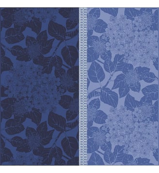 Serviette pur coton - Garnier Thiebaut - Bleu