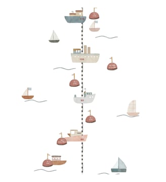 Sticker toise Bateaux - Mimi' lou - Multicolore