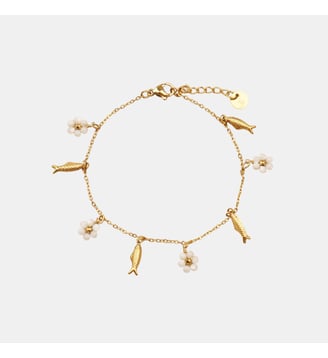 Bracelet Nélie Nacre Blanche - Les Cléias - Blanc