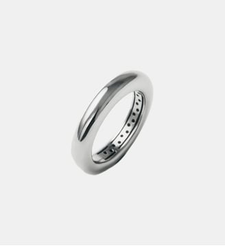 Bague large en argent 925 avec finition gunmetal - Aristocrazy - Argenté
