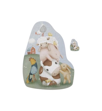 Puzzle de sol en carton FSC - Little Farm - Little Dutch - Multicolore