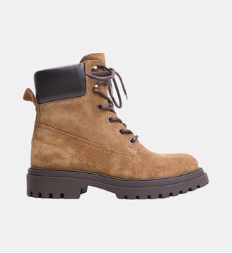 Ranger Louane en croûte de cuir - Jonak - Beige et taupe