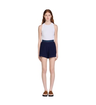 Short taille haute maille crochet Sandro