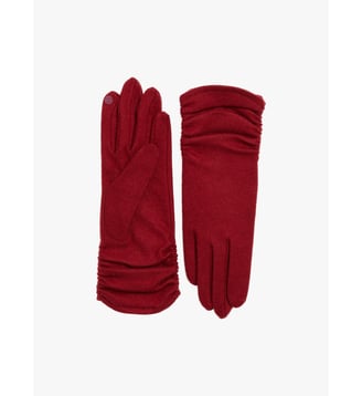 gants Beverly en laine - Agnès b. - Rouge roussillon