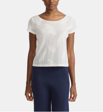 T-shirt delphe en coton - Agnès b. - Blanc lys