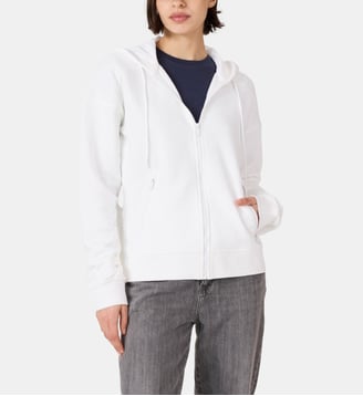 Veste zippée en molleton gratté Leda - Jott - Blanc