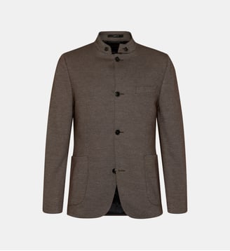 Veste en laine mélangée avec poches plaquées Enzo - ST Digel