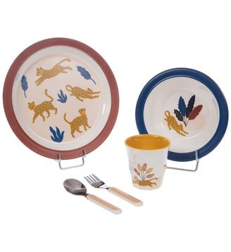 Coffret repas Liam dans la savane (5 pièces) - Amadeus - Marron