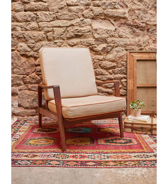 Fauteuil scandinave en palissandre Jakob N°918- Produit chiné - Debongout - Bois foncé