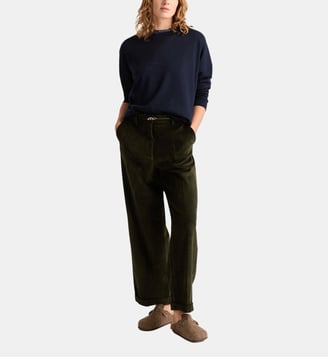 Pantalon dango en velours à côtes stretch - Momonì - Vert