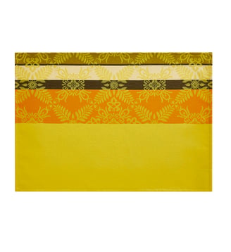 Set de table enduit Mumbai Enduit 100% coton - Le Jacquard Francais - Jaune safran