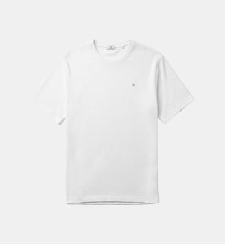 T-shirt col rond en coton gaufré Théo - Serge Blanco - Blanc