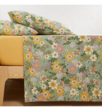 Drap plat en coton/lin lavé - La Redoute Interieurs - Multicolore