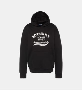 Sweatshirt à capuche imprimé « BORN IN N.Y. » Schott