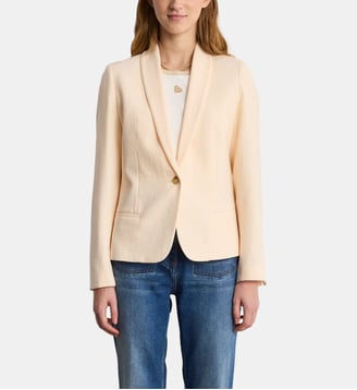 Veste en crêpe nude - MALIAH - Pablo - Beige et rose