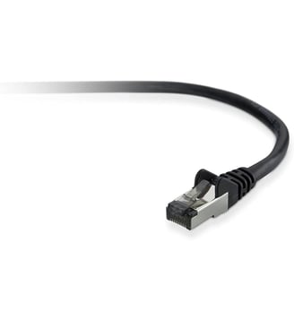 Adaptateur Ethernet 2M Droit CAT6 Noir A3L981BT02MBKHS - Belkin - Standard