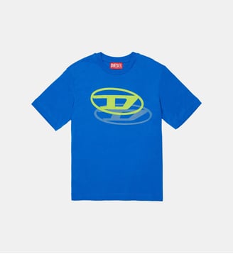 T-shirt avec logo Oval D imprimé - Diesel Kids - Bluette