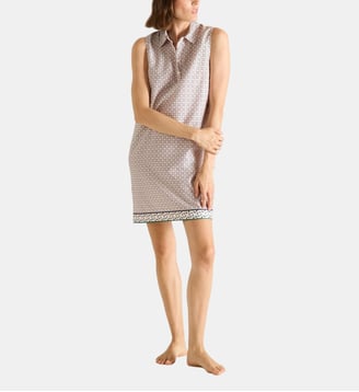 Chemise de nuit courte col classique en satin Laurence Tavernier