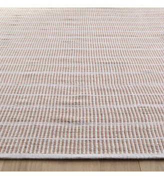 Tapis extérieur polyester recyclé - AM.PM - Naturel et blanc