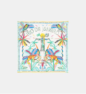 Petit foulard à motifs BAHIA - Wild - Blanc