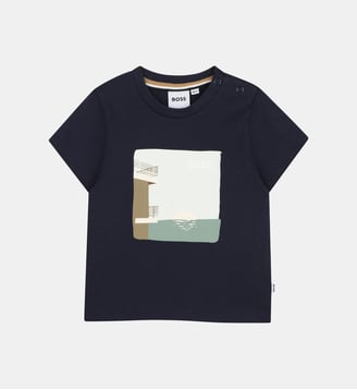 Tee-shirt manches courtes - BOSS Kidswear - Bleu cargo