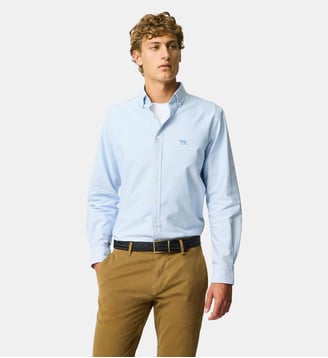 Chemise slim en coton Oxford à pointes boutonnées - Rodd & Gunn - Powder blue