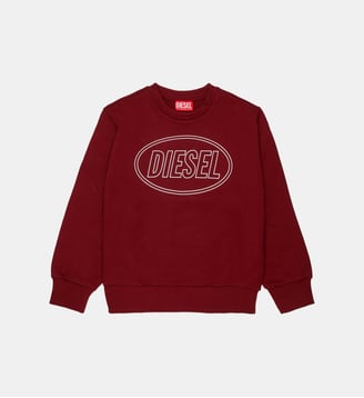 Sweat-shirt à col rond avec logo - Diesel Kids - Bordeaux