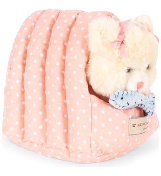 Peluche chat et son panier - Konges Slojd - Beige