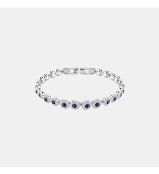 Bracelet Una Angelic, Métal rhodié - Swarovski - Blue