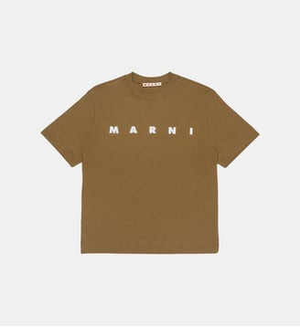 T-shirt en jersey avec logo - Marni - Sable