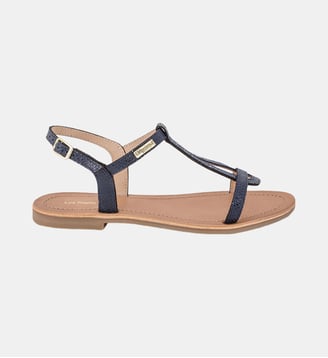 Sandales plates en cuir à brides  HAMATGUM - Les Tropeziennes par M. Belarbi - Bleu roi