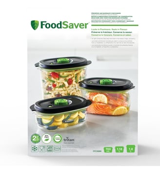 Boîte sous vide FFC026X01 lotx3 700ml + 1.2L + 1.8L Foodsaver
