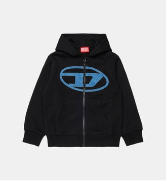 Sweat à capuche avec logo - Diesel Kids - Noir
