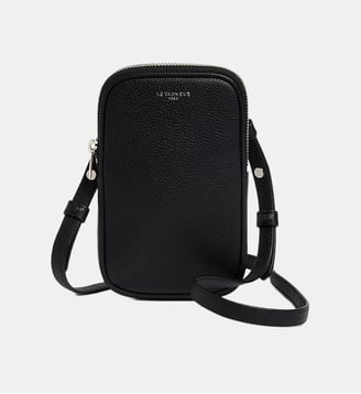 Etui téléphone en cuir grainé - Le Tanneur - Noir