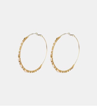 Boucles d'oreilles larges créoles   - Iancura - Satellite - Perle
