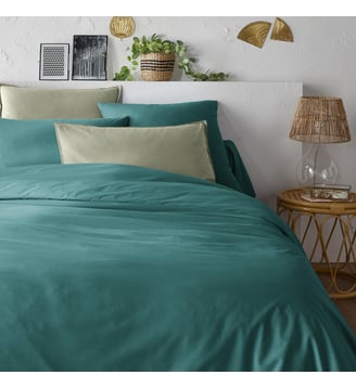 Housse de couette unie percale coton bio Scenario La Redoute Interieurs